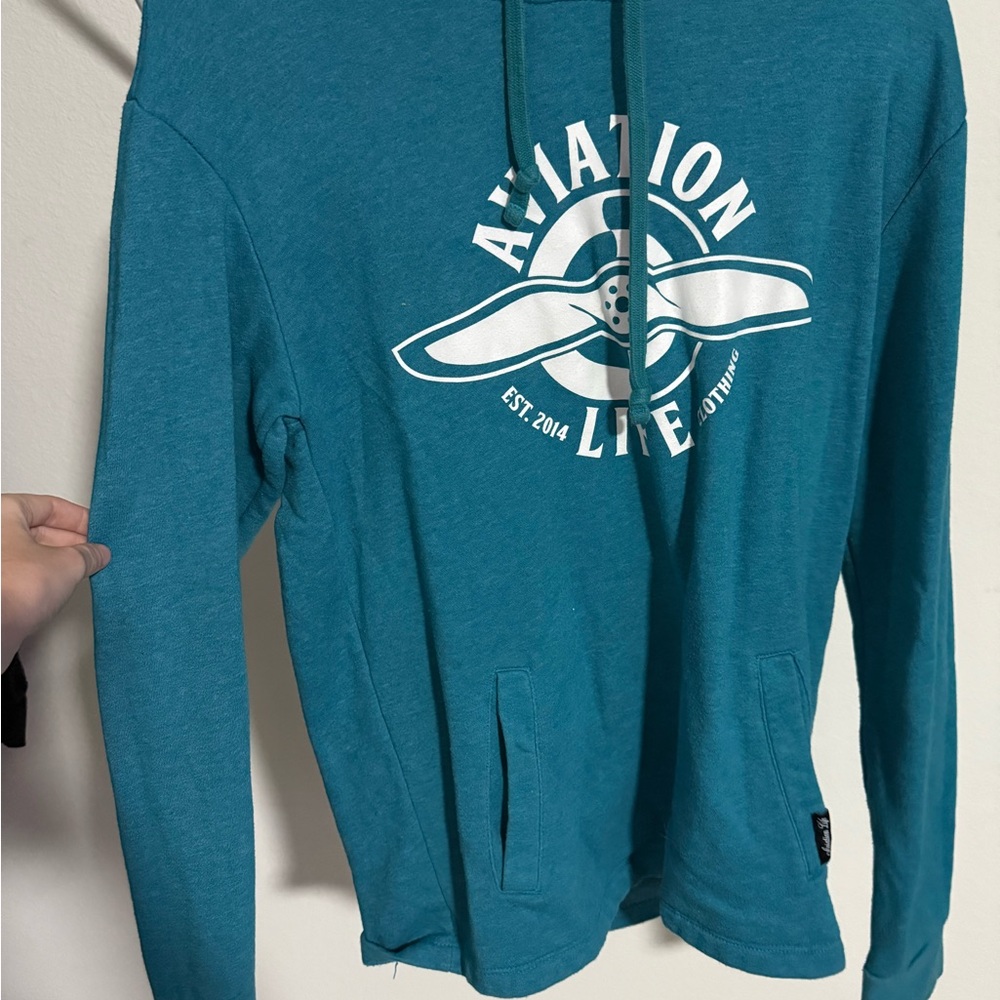 Teal Aviation Life Hoodie